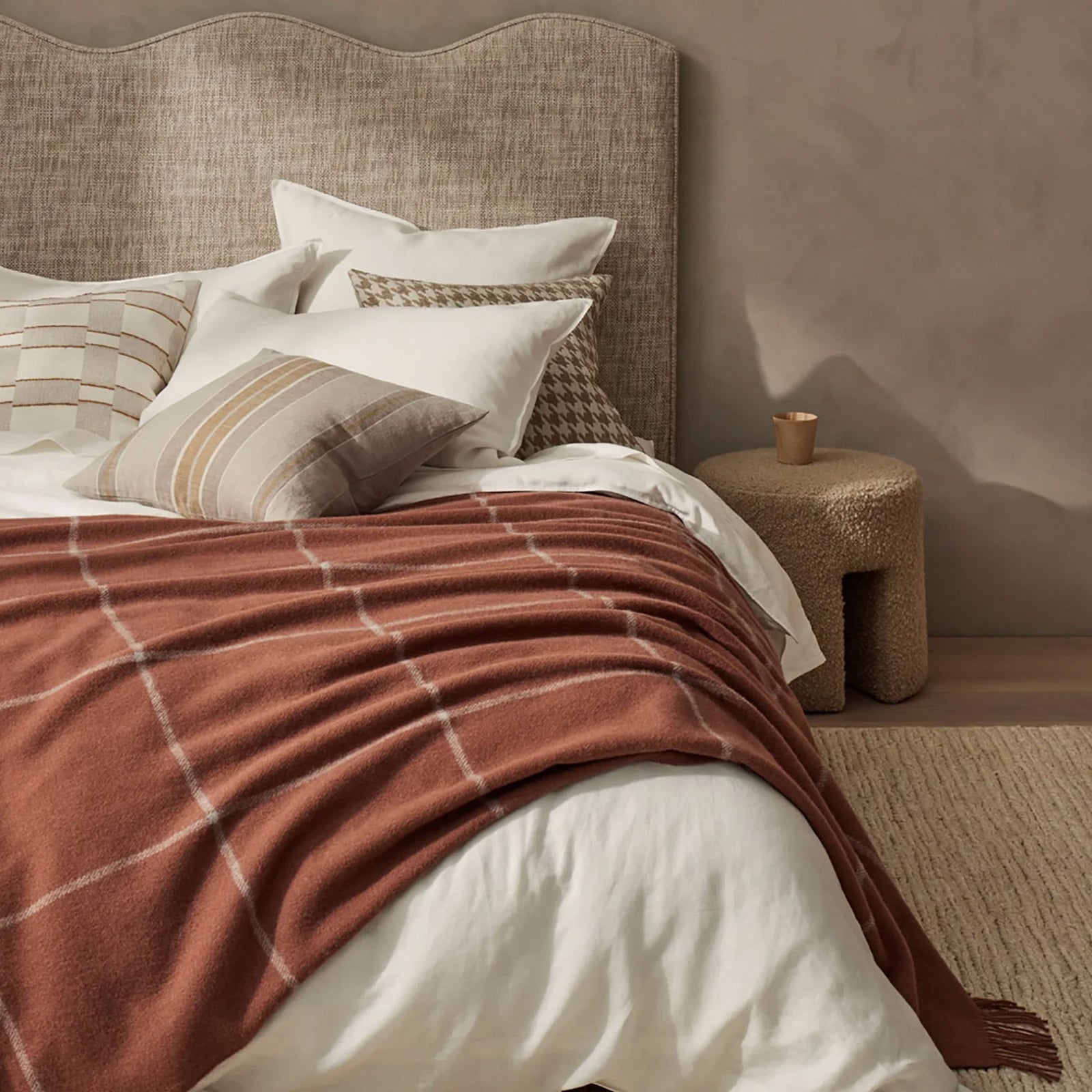 Weave Ranfurly Wool Throw - Earth