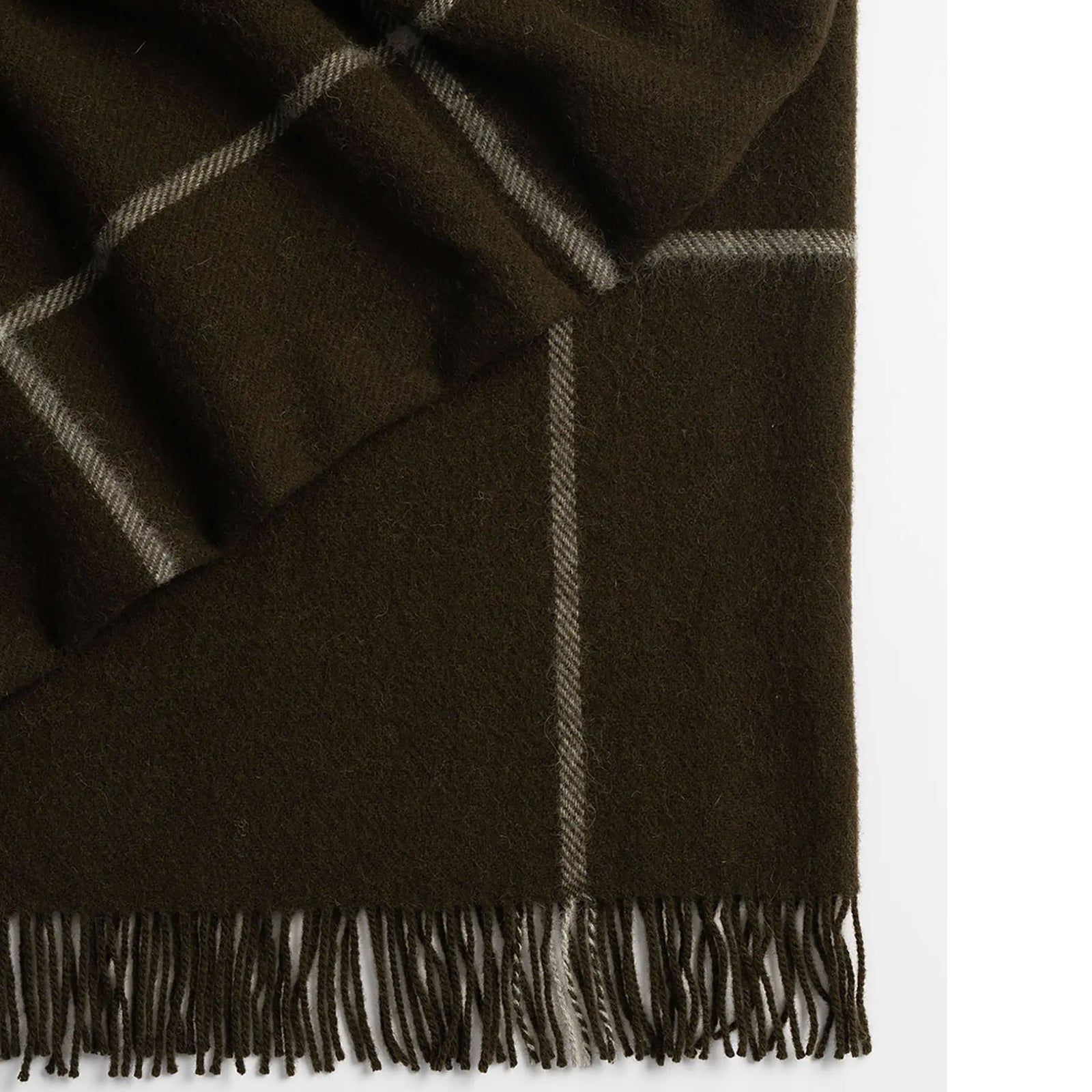 Weave Ranfurly Wool Throw - Kelp