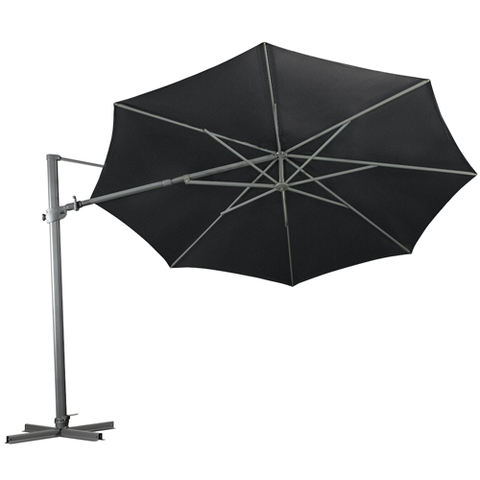 Shelta Navare Cantilever Umbrella - O'bravia™ Fabric - 2.8m Square - Black