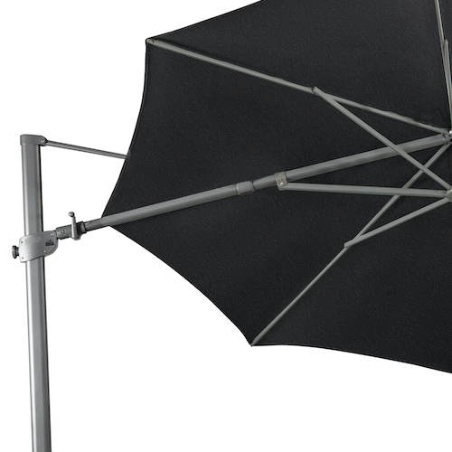 Shelta Regis Cantilever Umbrella - O'bravia™ Fabric - 3.5m Octagonal - Black