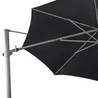 Shelta Regis Cantilever Umbrella - O'bravia™ Fabric - 3.5m Octagonal - Black