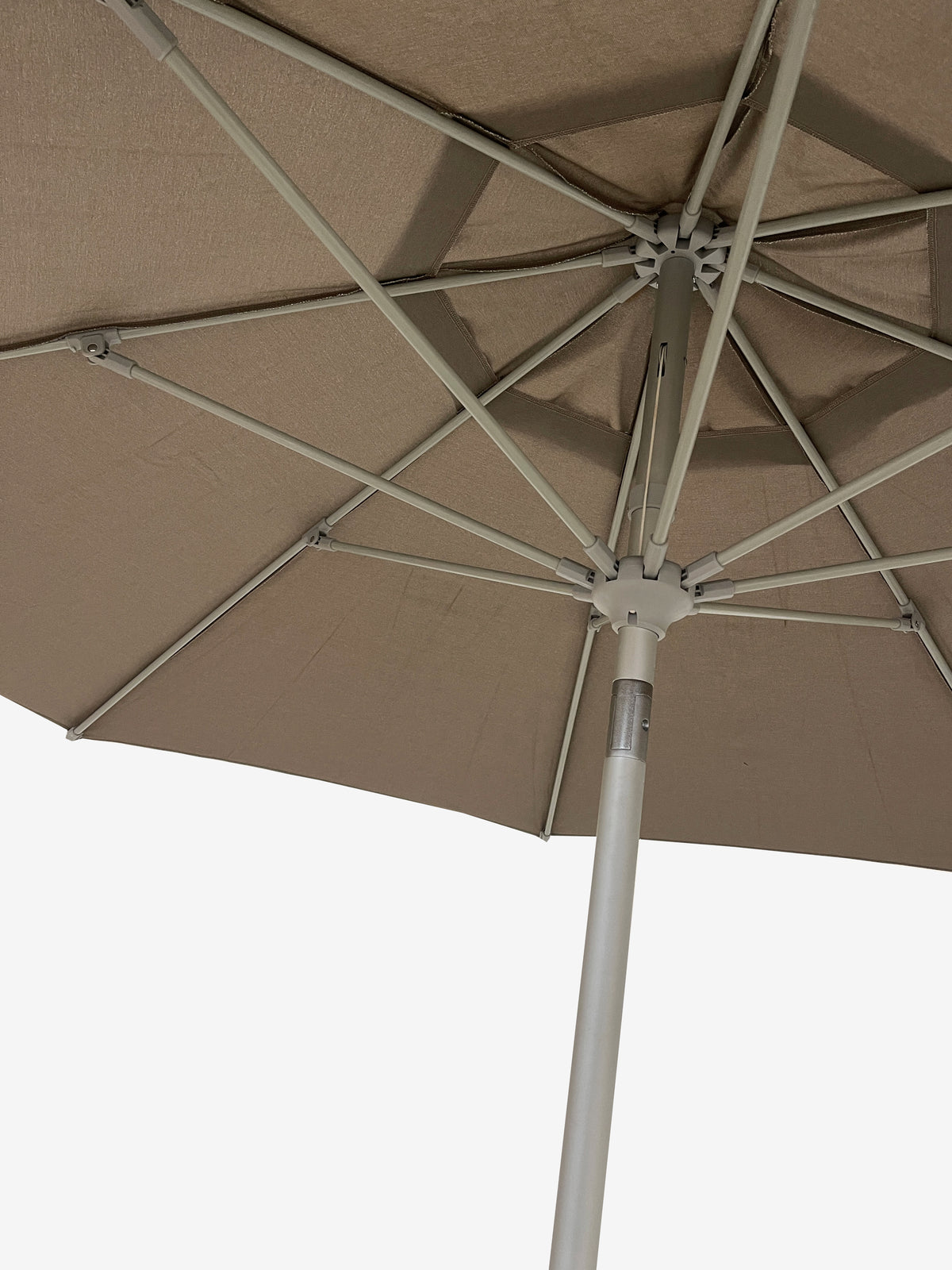Greenslades Remy Tilting Outdoor Umbrella - Fibreglass Arms - 2.7m Octagonal - Taupe