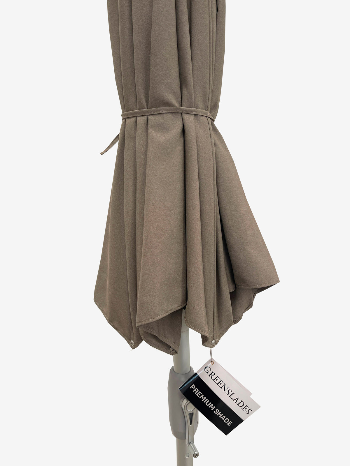 Greenslades Remy Tilting Outdoor Umbrella - Fibreglass Arms - 2.7m Octagonal - Taupe