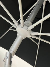 Greenslades Remy Tilting Outdoor Umbrella - Fibreglass Arms - 2.7m Octagonal - Black