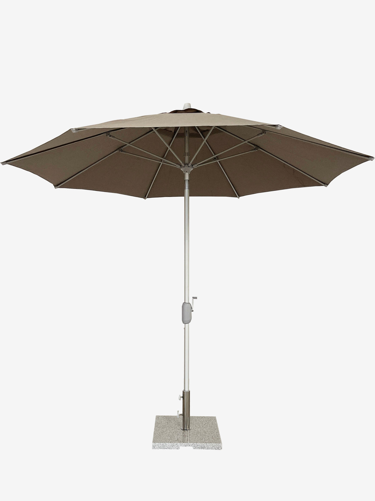 Greenslades Remy Tilting Outdoor Umbrella - Fibreglass Arms - 2.7m Octagonal - Taupe