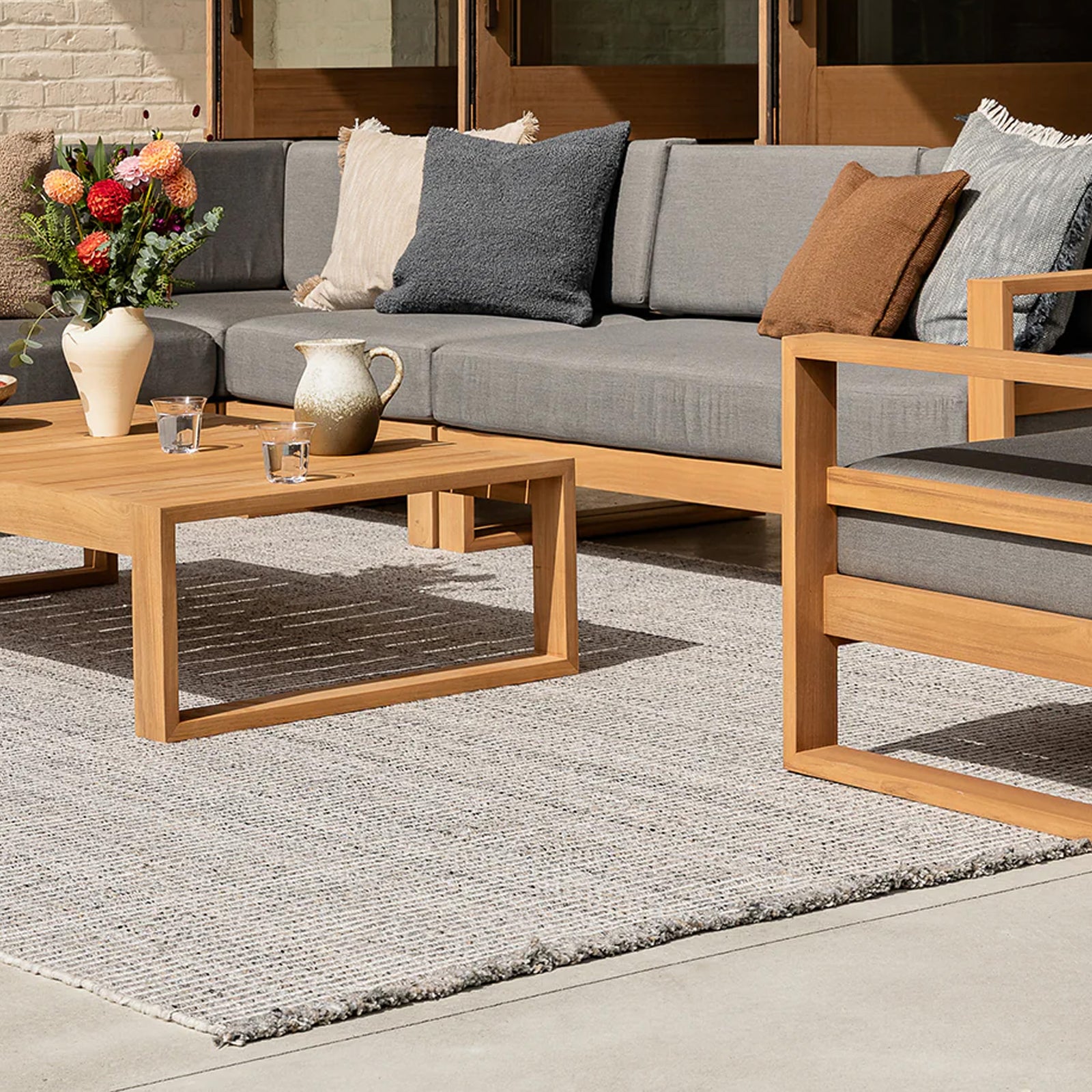 Rhodes Outdoor Floor Rug - Slate - 160cm x 230cm