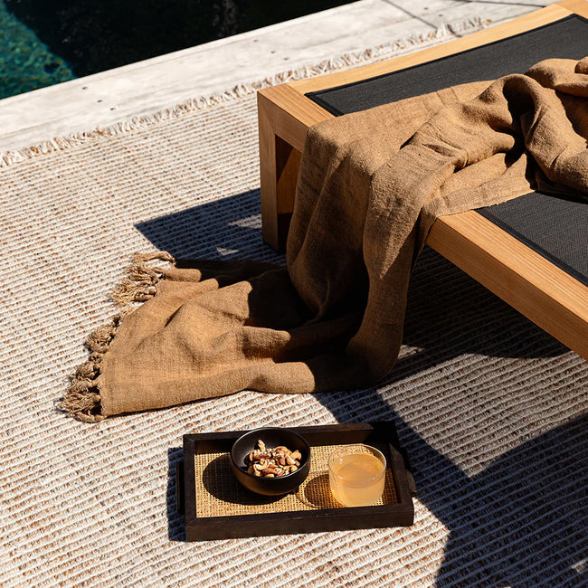 Rhodes Outdoor Floor Rug - Teak - 250cm x 350cm