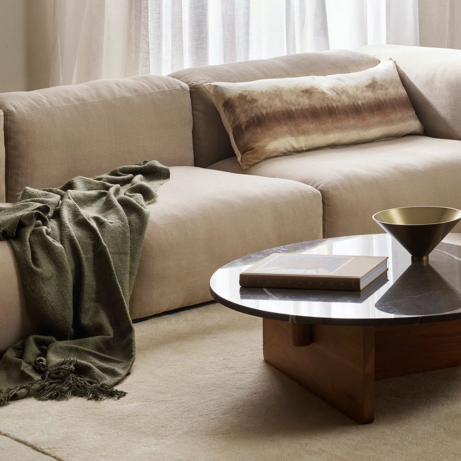 Baya Richmond Throw - Dark Olive