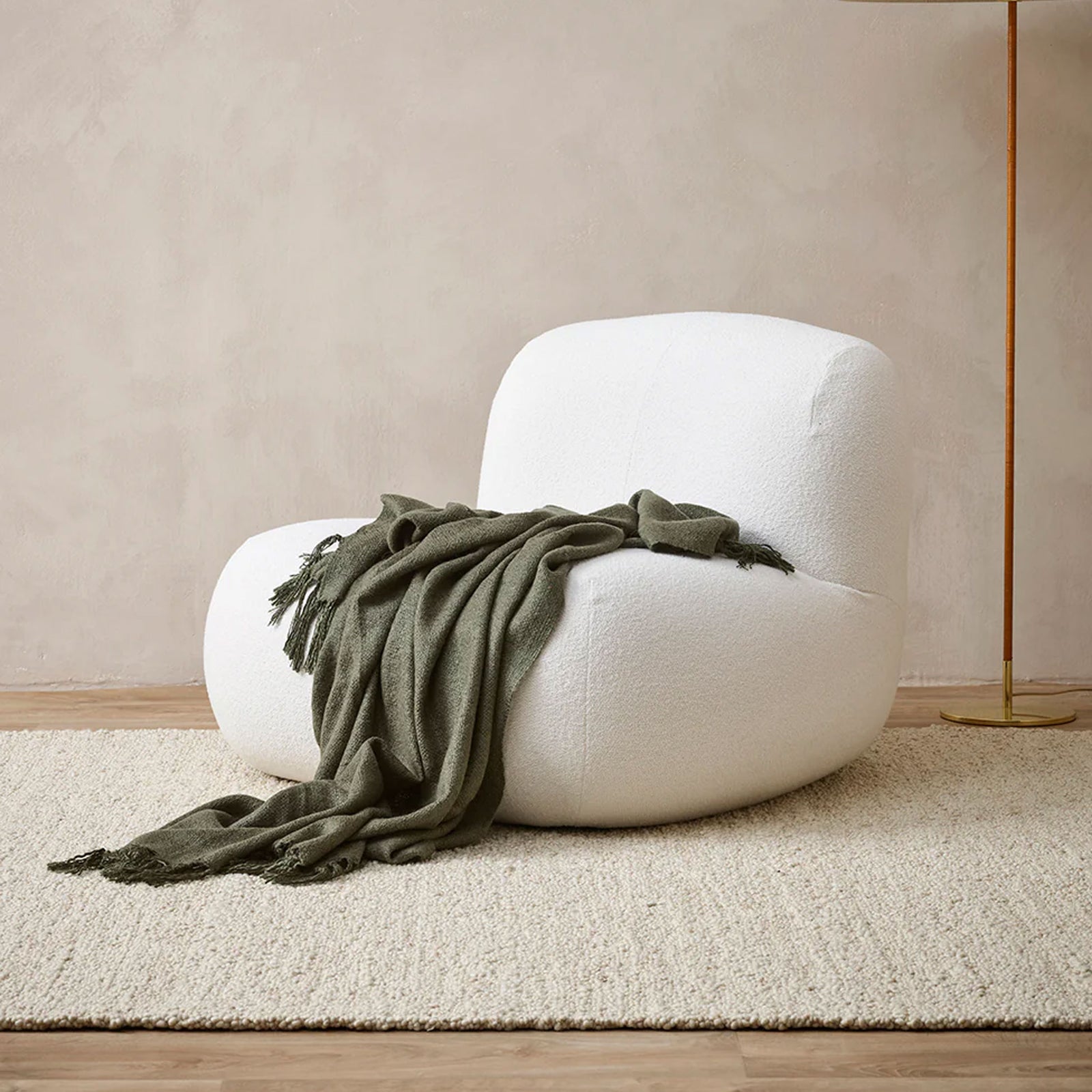 Baya Richmond Throw - Dark Olive