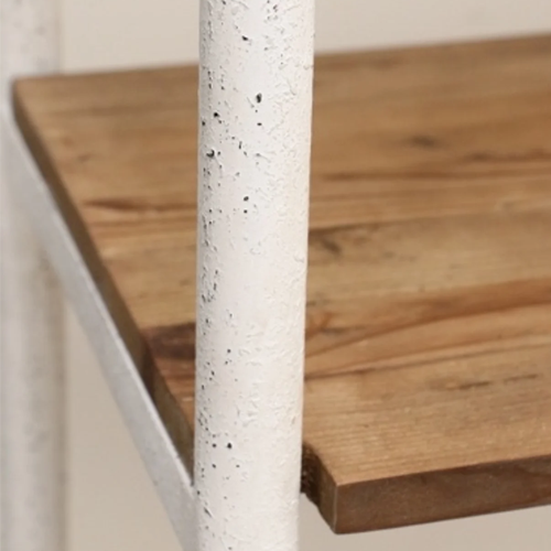 Riley Double Shelving - White Frame