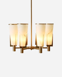 Ritz Chandelier Light Pendant - Antique Brass