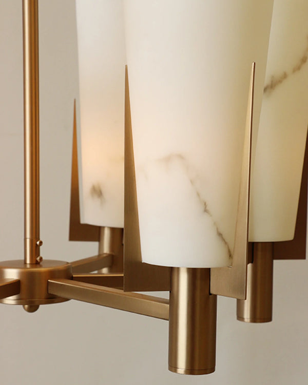 Ritz Chandelier Light Pendant - Antique Brass