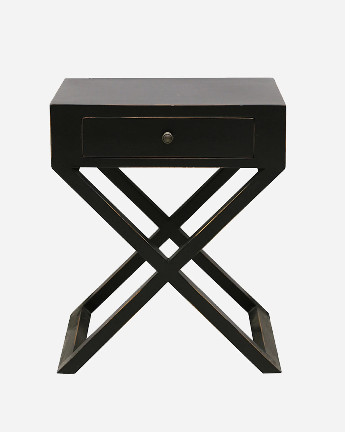 Italia Riviera Bedside Table - Black