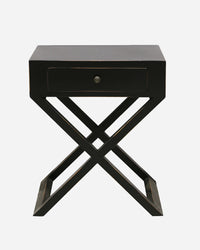 Italia Riviera Bedside Table - Black