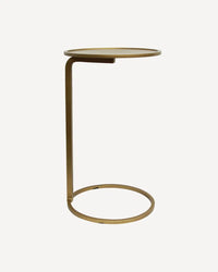 Small  Round Couch Side Table - Brass