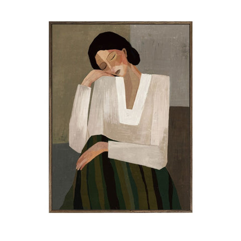Croft Framed Canvas with Hand Painting