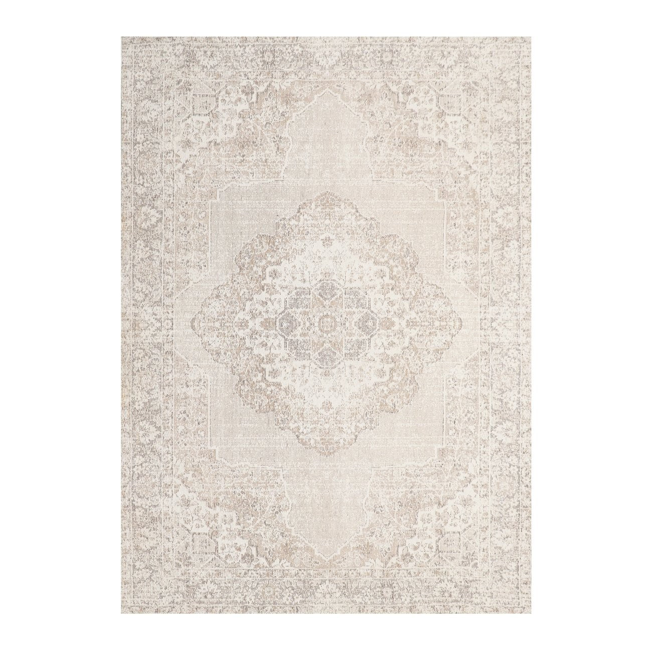 Antalya Turkish Style Floor Rug - Off-White/Beige- 240cm x 340cm