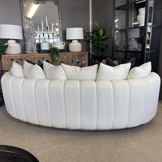 San Marino Curved Bouclé Sofa