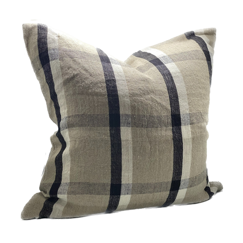 Sanctuary Cushion with Feather Inner - Natural/Ivory/Black