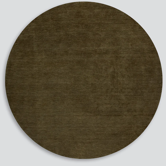 Baya Sandringham Round Floor Rug - Moss - 250dia