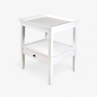 Santiago White Bedside Table