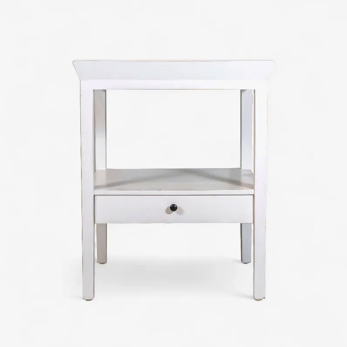 Santiago White Bedside Table