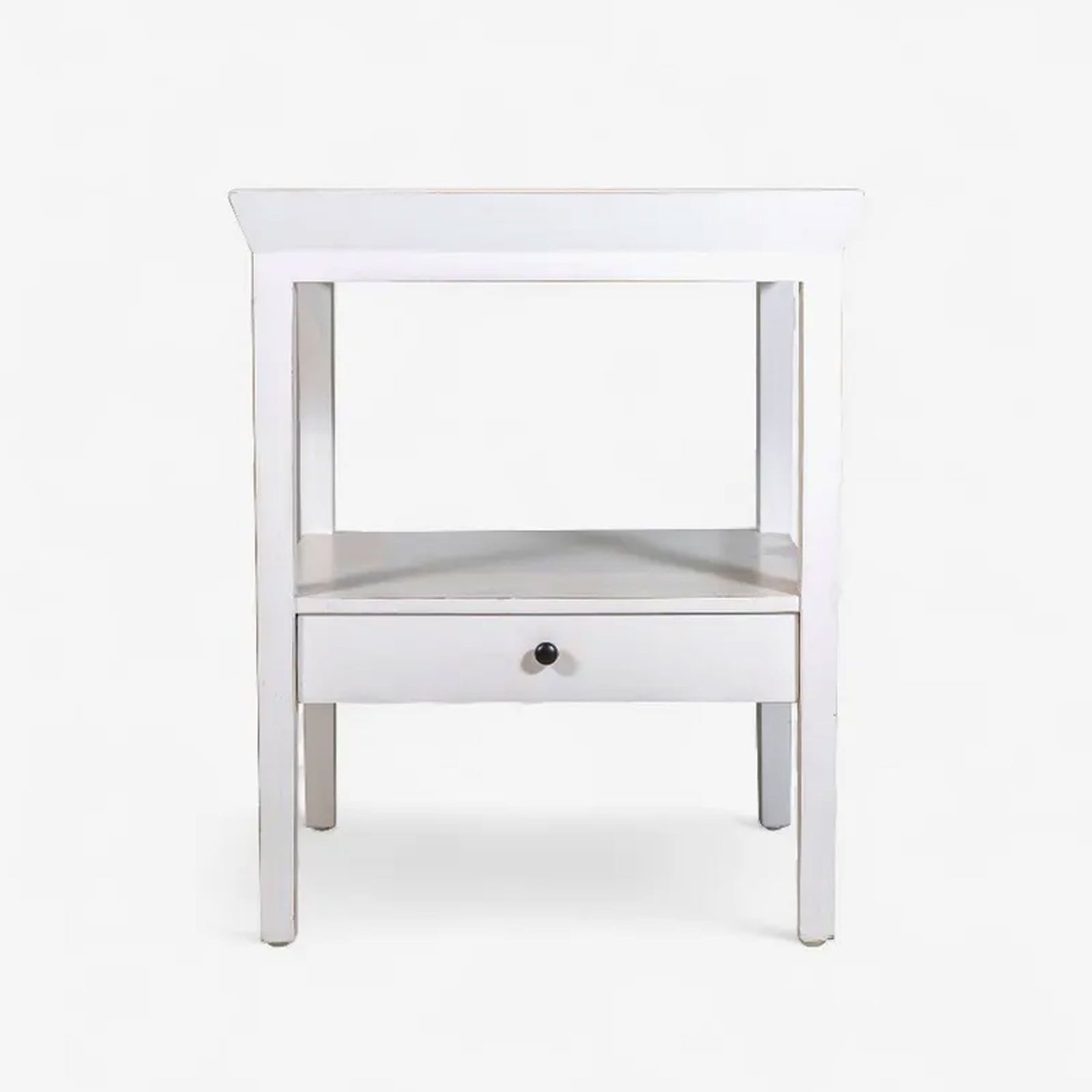 Santiago White Bedside Table