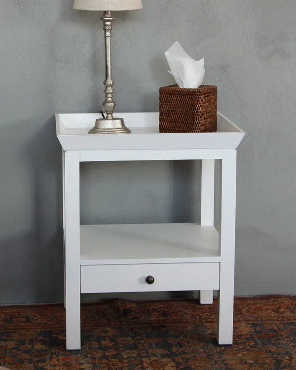 Santiago Bedside Table - White