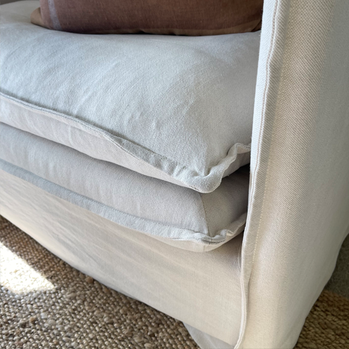 Santorini Slip Cover Armchair - Natural Linen