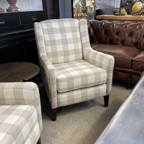 Sherwood Armchair - Made in NZ - Natural Check
