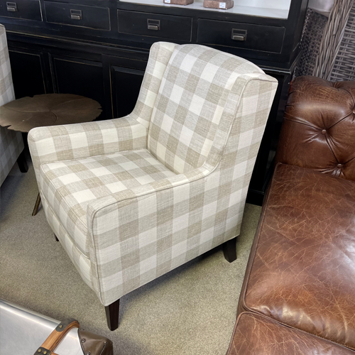 Sherwood Armchair - Made in NZ - Natural Check