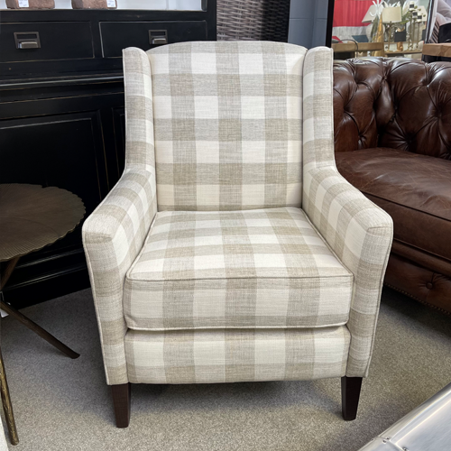 Sherwood Armchair - Made in NZ - Natural Check