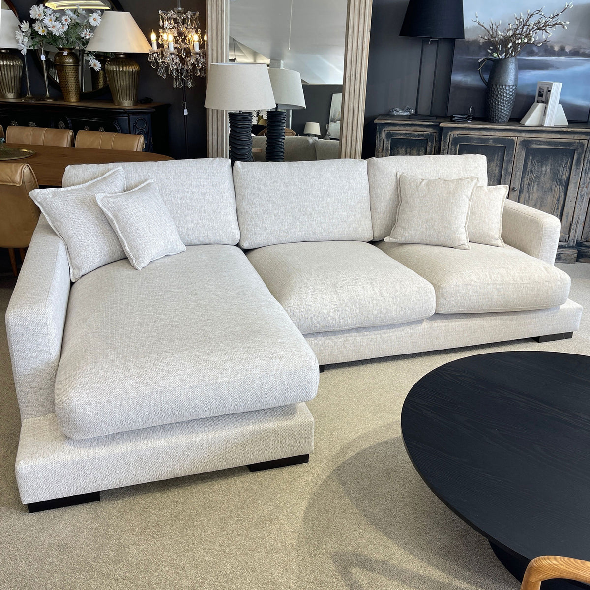 Sienna Sofa with Chaise - Natural - Left