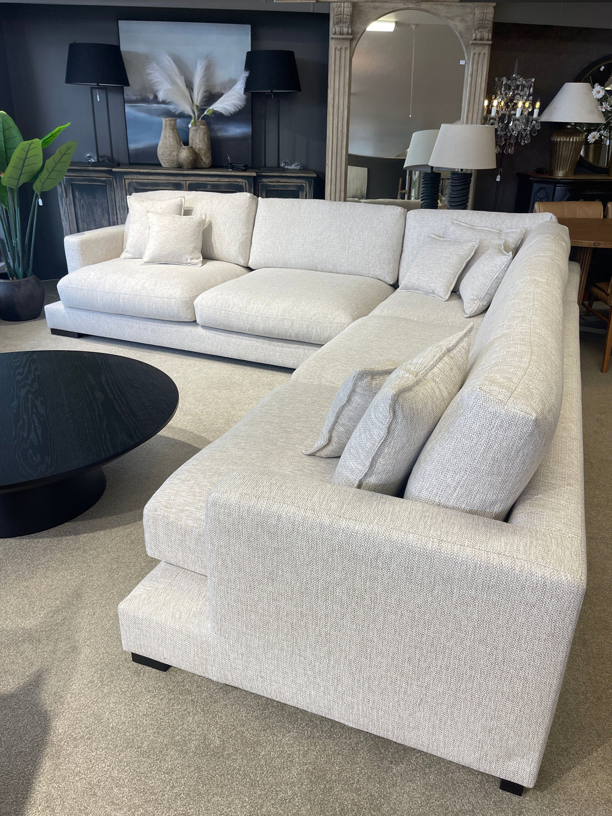 Sienna Large Deep Corner Lounge Suite - Natural