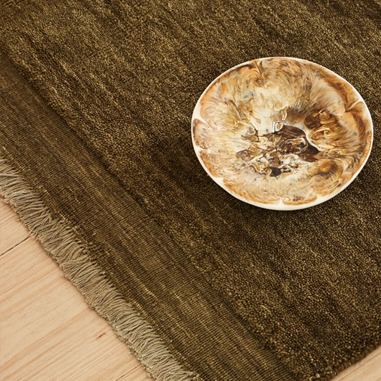 Weave Silvio Floor Rug - Oakmoss - 300cm x 400cm - NZ Wool