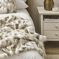 Heirloom NZ Made Faux Fur Throw - 150x220cm - Snowshoe Hare