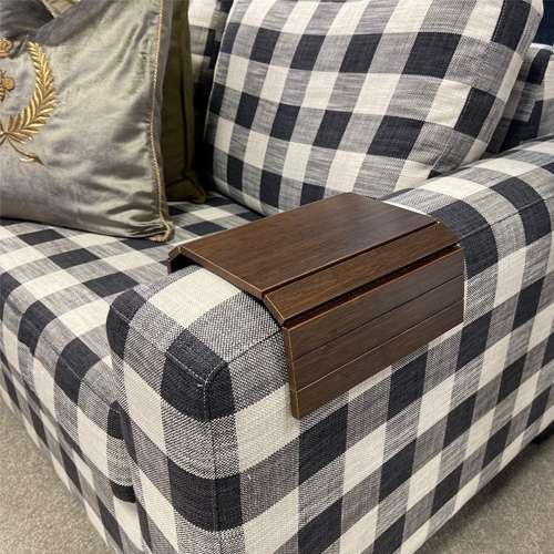 Sofa Arm Side Table - Dark Brown