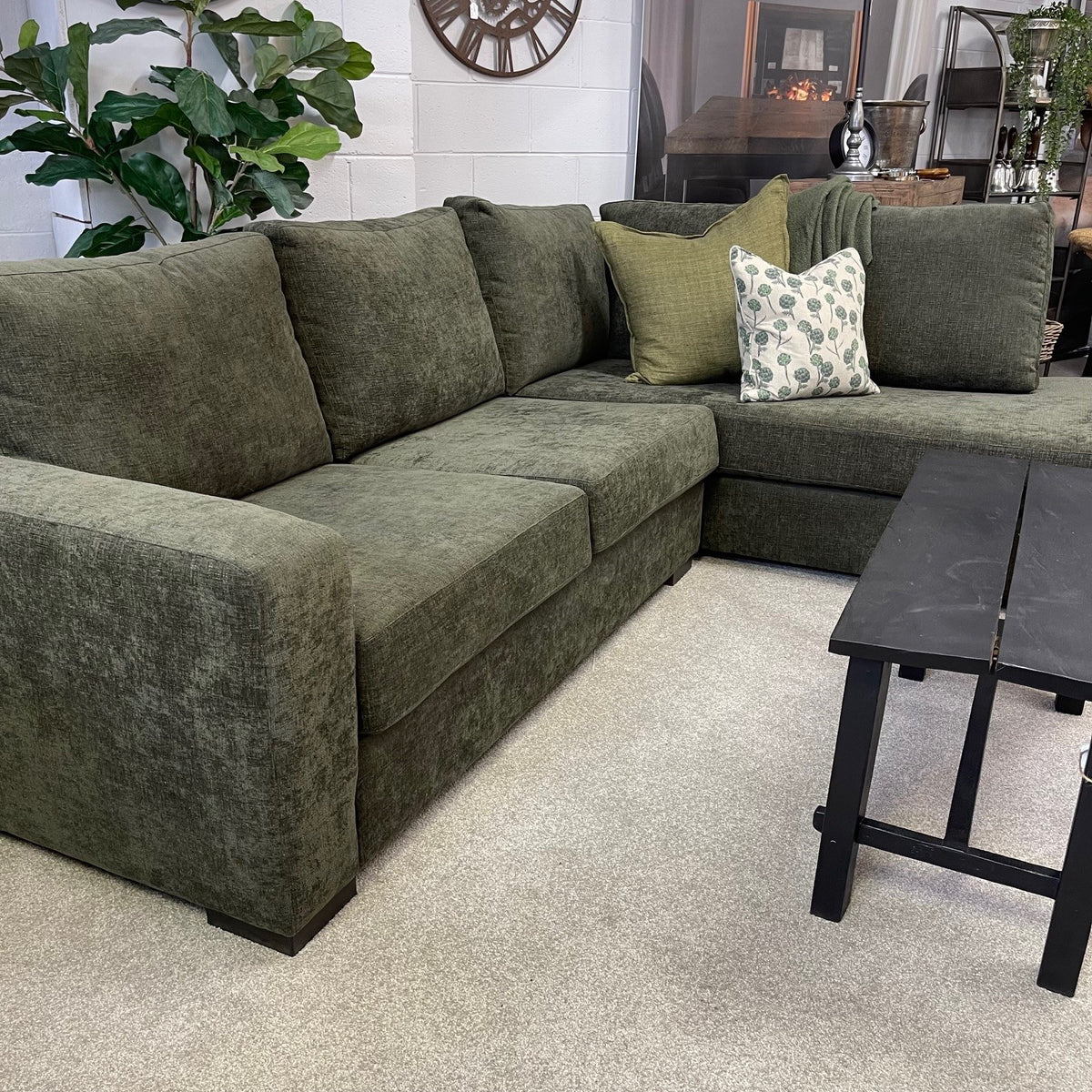 Bellamy 2.5 Seater with Corner Chaise - Poker Fabric - NZ Made