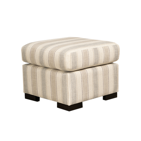 Bayley Leather Strap Ottoman/Bench - Off-White