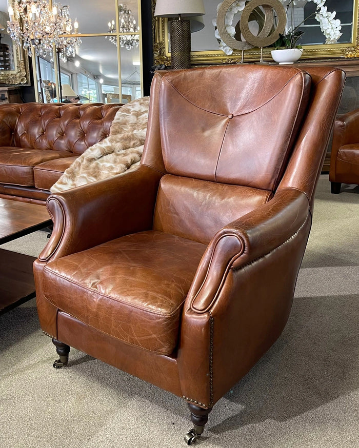 Stanwick Leather Armchair - Brown