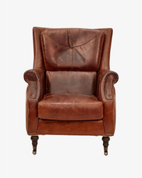 Stanwick Leather Armchair - Brown