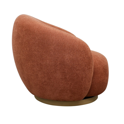 Aura Swivel Armchair - Rust