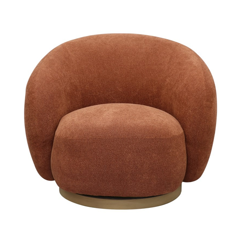 Aura Swivel Armchair - Rust