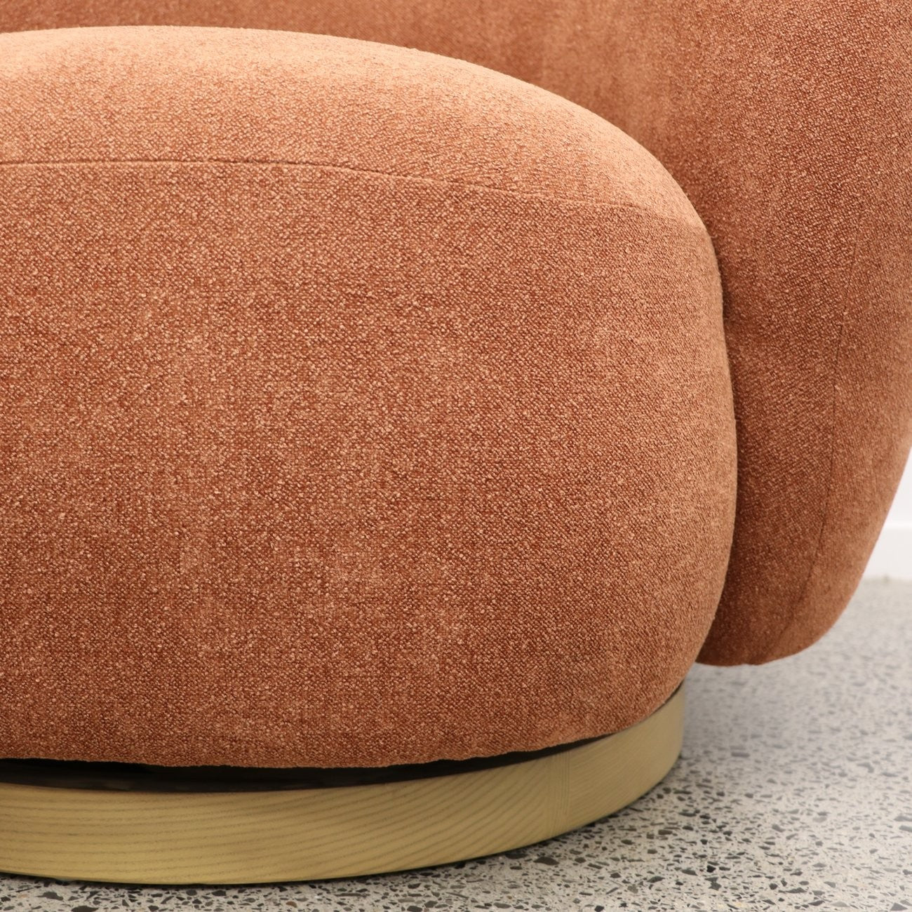 Aura Swivel Armchair - Rust