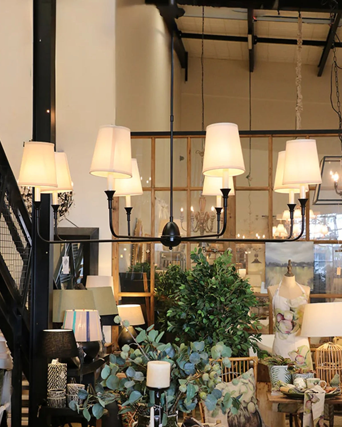 Tribeca 8 light Chandelier with Shades