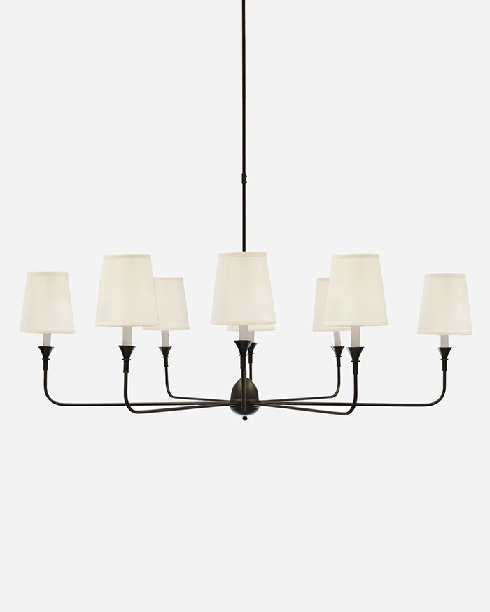 Tribeca 8 light Chandelier with Shades