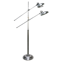 Brushed Pewter Style Floor Lamp with 2 Lights