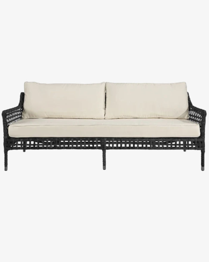 Artwood Santa Monica Outdoor 3 Seater Sofa - Classic Black