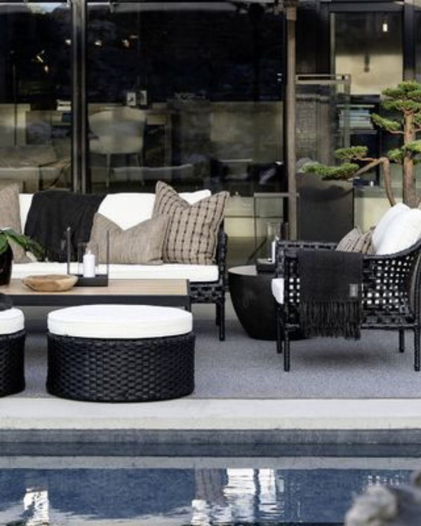 Artwood Santa Monica Outdoor 3 Seater Sofa - Classic Black