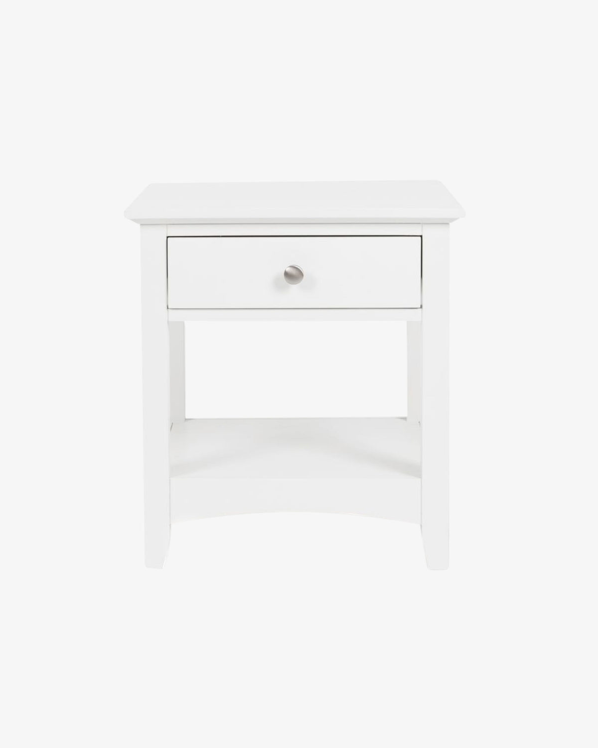 Casey White Bedside Table - 1 Drawer